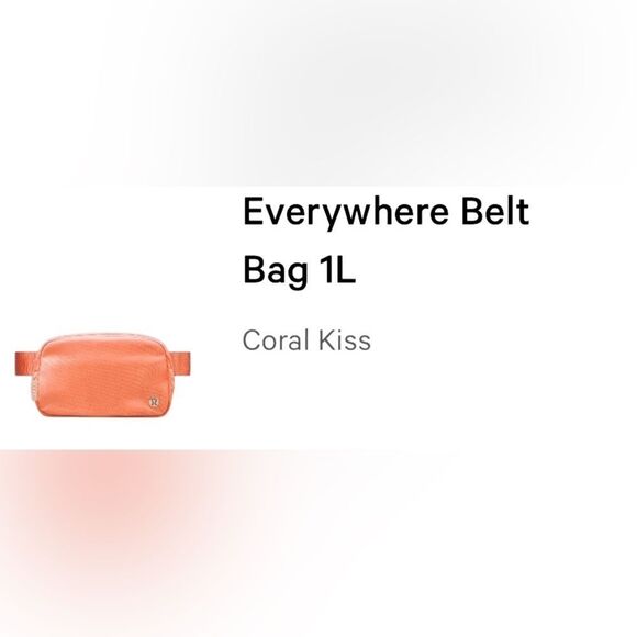 . Lululemon Everywhere Belt Bag 1L Coral Kiss - Picture 7 of 16